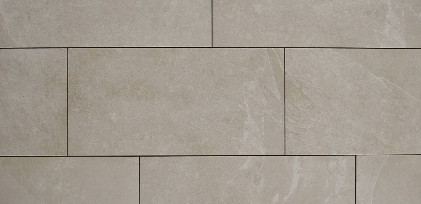Matte beige rectangular porcelain floor and wall tile, size 12" x 24"