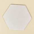 matte white porcelain hexagon floor and wall tile