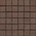 Matte brown square mosaic porcelain floor and wall tile, sheet size 12" x 12"