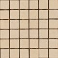 Matte cream square mosaic porcelain floor and wall tile, sheet size 12" x 12"
